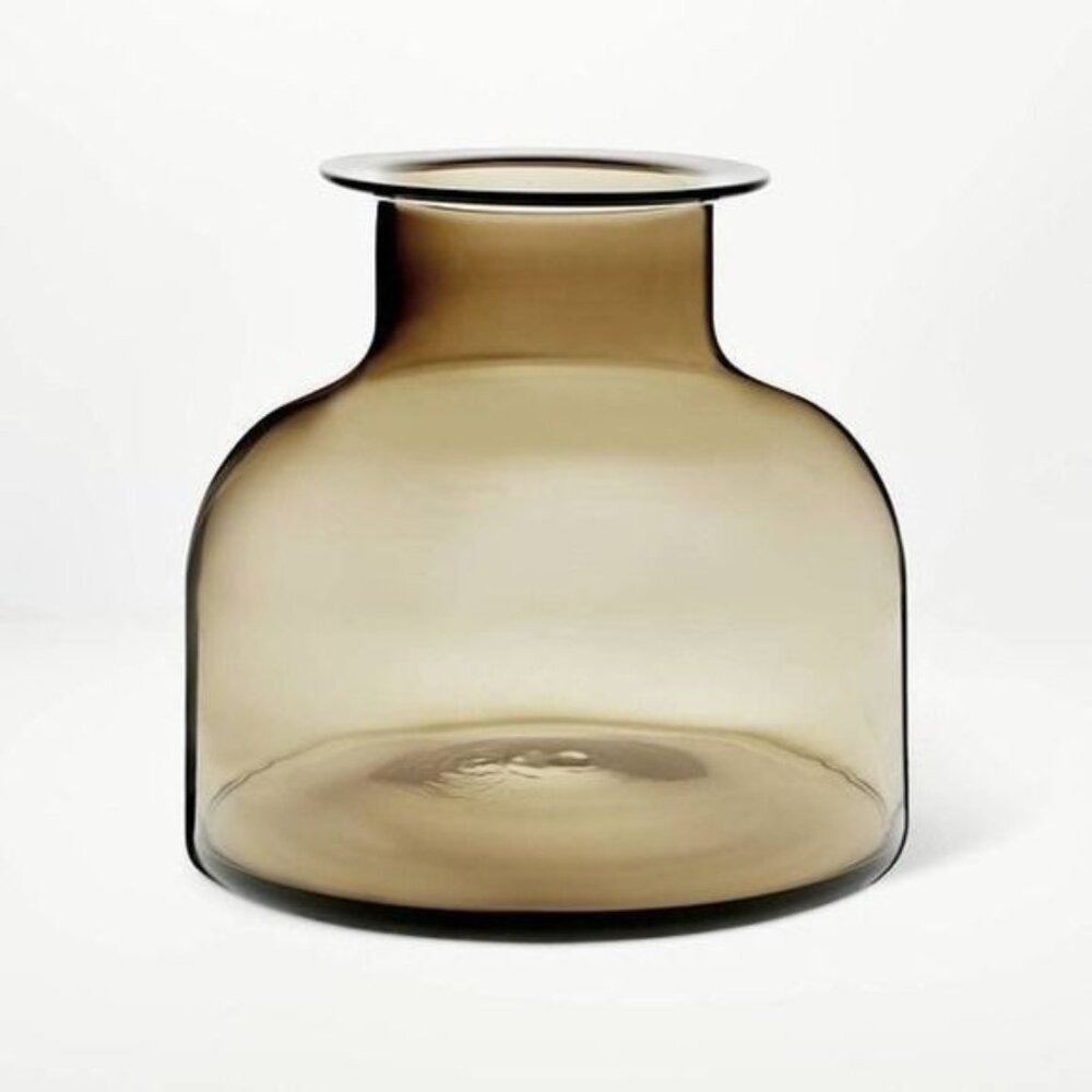 9x10 Smoked Glass Vase Brown – Threshold Studio McGee, Target 2021 NIB